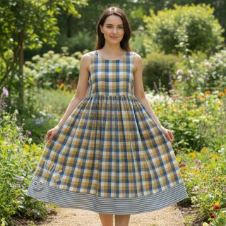 Double gauze/musselin DOUBLE SIDED Summer Check