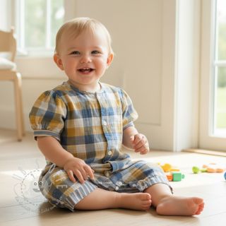 Double gauze/musselin DOUBLE SIDED Summer Check