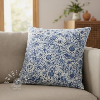 Dekostoff Linenlook Bloom Fully Mix digital print