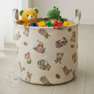 Dekostoff Linenlook Tomte Easter Egg digital print