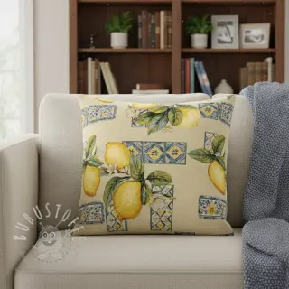 Dekostoff GOBELIN premium Citrus Lemon Azulejos