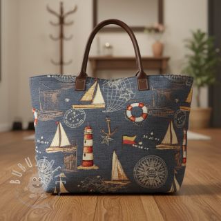 Dekostoff GOBELIN premium Coast Lighthouse Sea