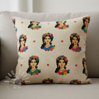 Dekostoff Linenlook premium Viva Flower Girl