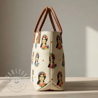 Dekostoff Linenlook premium Viva Flower Girl