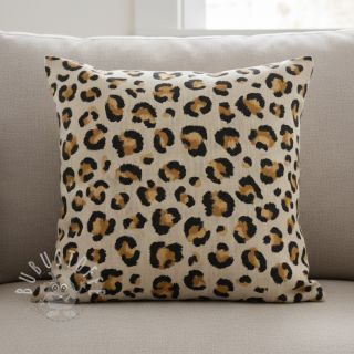 Dekostoff Linenlook premium Leopard Animal Print