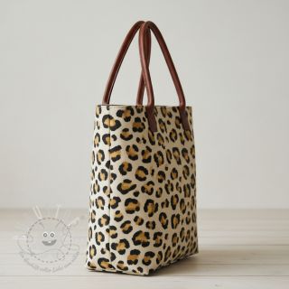 Dekostoff Linenlook premium Leopard Animal Print