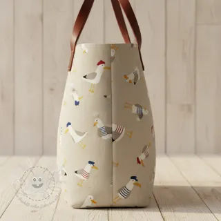 Dekostoff Linenlook premium Seagull dress up