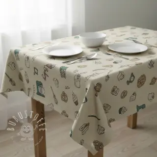 Dekostoff Linenlook premium Bake Off Doodle