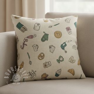 Dekostoff Linenlook premium Bake Off Doodle