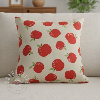 Dekostoff Linenlook premium Apple Happy Joy