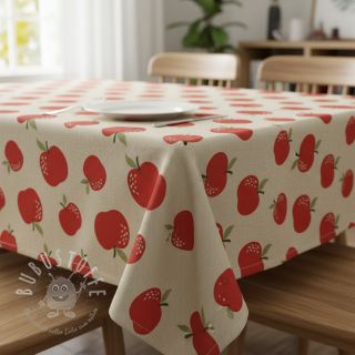Dekostoff Linenlook premium Apple Happy Joy