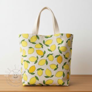 Dekostoff Linenlook premium Sunny Lemon Fruit