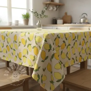 Dekostoff Linenlook premium Sunny Lemon Fruit