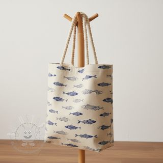 Dekostoff Linenlook premium Fish Swimming School