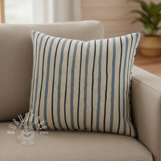 Dekostoff Linenlook premium Wavy Art Stripe