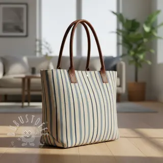 Dekostoff Linenlook premium Wavy Art Stripe