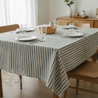 Dekostoff Linenlook premium Wavy Art Stripe