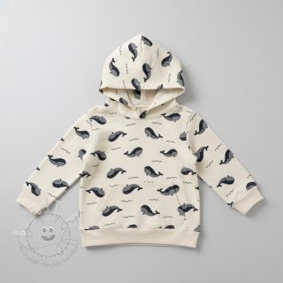 Sweat kuschel JOGGING Whales ecru