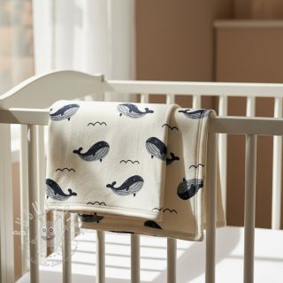 Sweat kuschel JOGGING Whales ecru