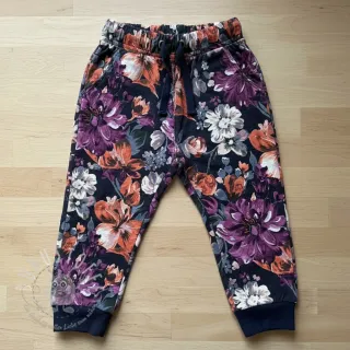 Sweatstoff Flower Luna navy digital print