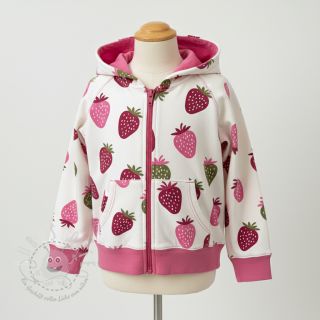Sweat kuschel JOGGING Strawberries ecru