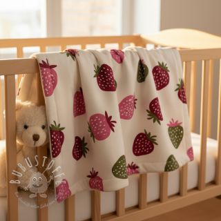 Sweat kuschel JOGGING Strawberries ecru