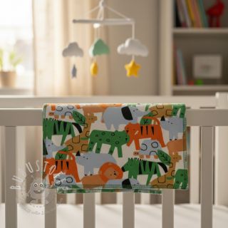 Sweatstoff Animaland white