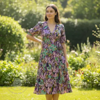 Baumwollstoff VISCOSE Flowers cobalt