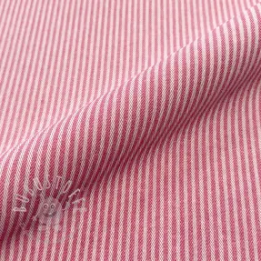 Dekostoff DOBBY Colored stripe fuchsia