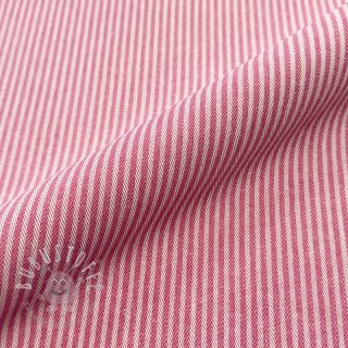 Dekostoff DOBBY Colored stripe fuchsia