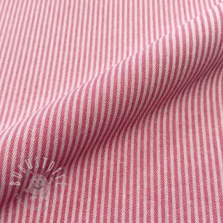 Dekostoff DOBBY Colored stripe fuchsia