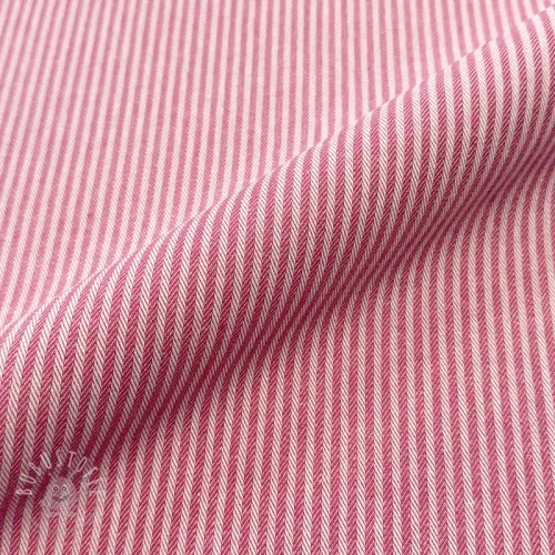 Dekostoff DOBBY Colored stripe fuchsia