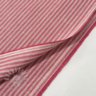 Dekostoff DOBBY Colored stripe fuchsia