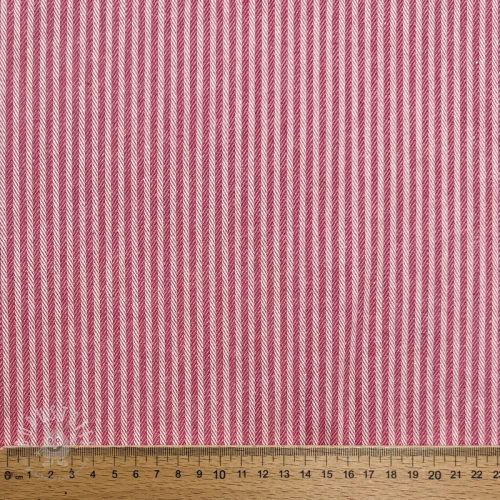Dekostoff DOBBY Colored stripe fuchsia