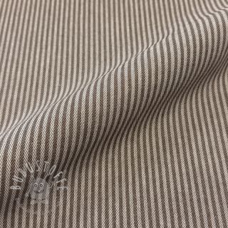 Dekostoff DOBBY Colored stripe coffee