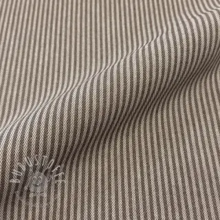 Dekostoff DOBBY Colored stripe coffee