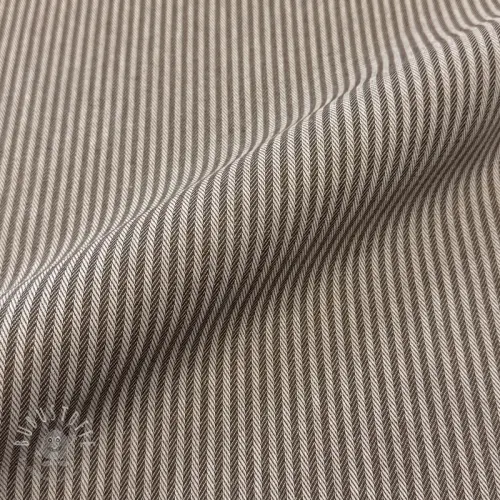 Dekostoff DOBBY Colored stripe coffee