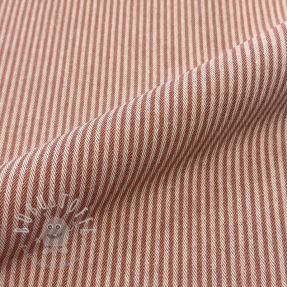 Dekostoff DOBBY Colored stripe dark orange