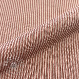 Dekostoff DOBBY Colored stripe dark orange