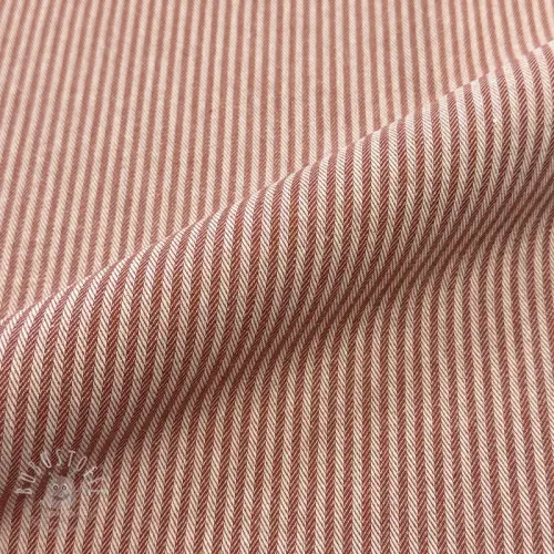 Dekostoff DOBBY Colored stripe dark orange
