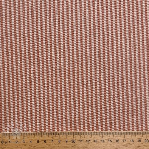 Dekostoff DOBBY Colored stripe dark orange