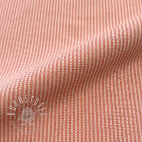 Dekostoff DOBBY Colored stripe coral