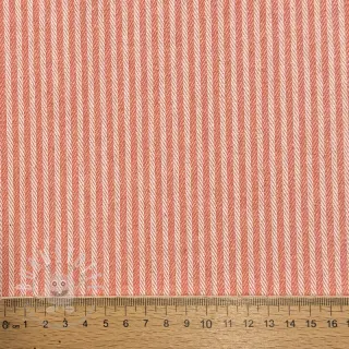 Dekostoff DOBBY Colored stripe coral