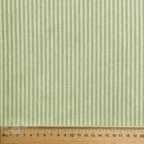 Dekostoff DOBBY Colored stripe light green