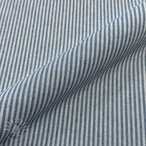 Dekostoff DOBBY Colored stripe blue