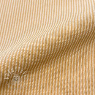 Dekostoff DOBBY Colored stripe ochre