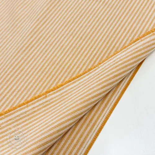 Dekostoff DOBBY Colored stripe ochre