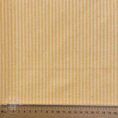 Dekostoff DOBBY Colored stripe warm yellow