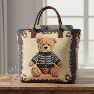 Dekostoff GOBELIN PREMIUM Teddy Bear Nautic PANEL