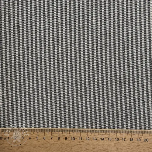 Dekostoff DOBBY Colored stripe graphite